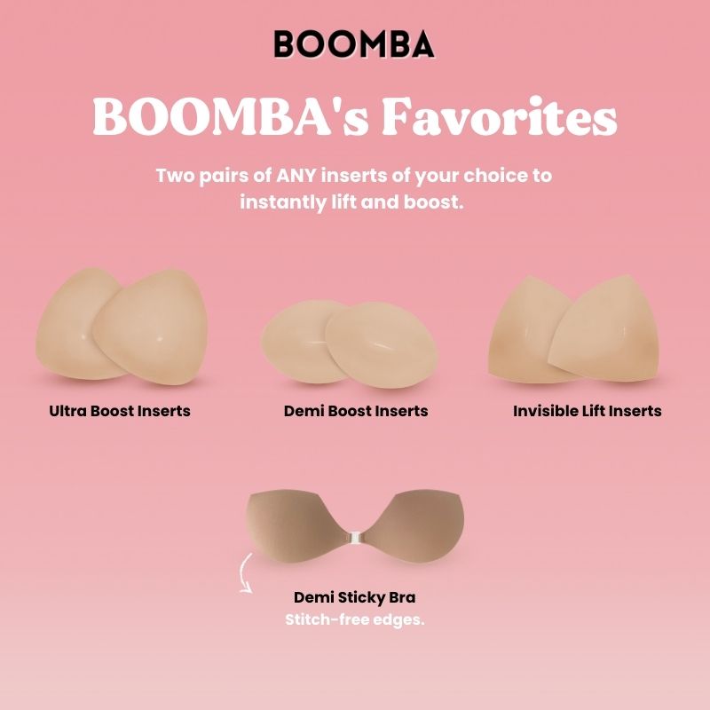 boomba, Intimates & Sleepwear, Bomba Sticky Bra Inserts Add 2 Cup Sizes  Sticky On Both Sides Never Worn