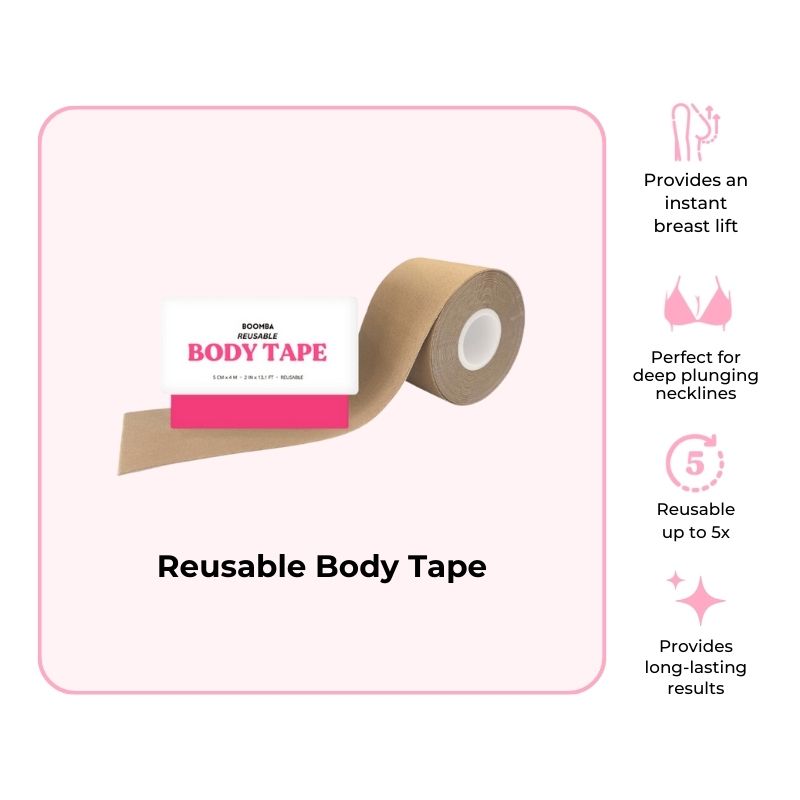 Boomba Reusable Body Tape Nipple Covers Nipple Tape Boob Tape Boob Covers  Invisible Bra Boob Tape Lift