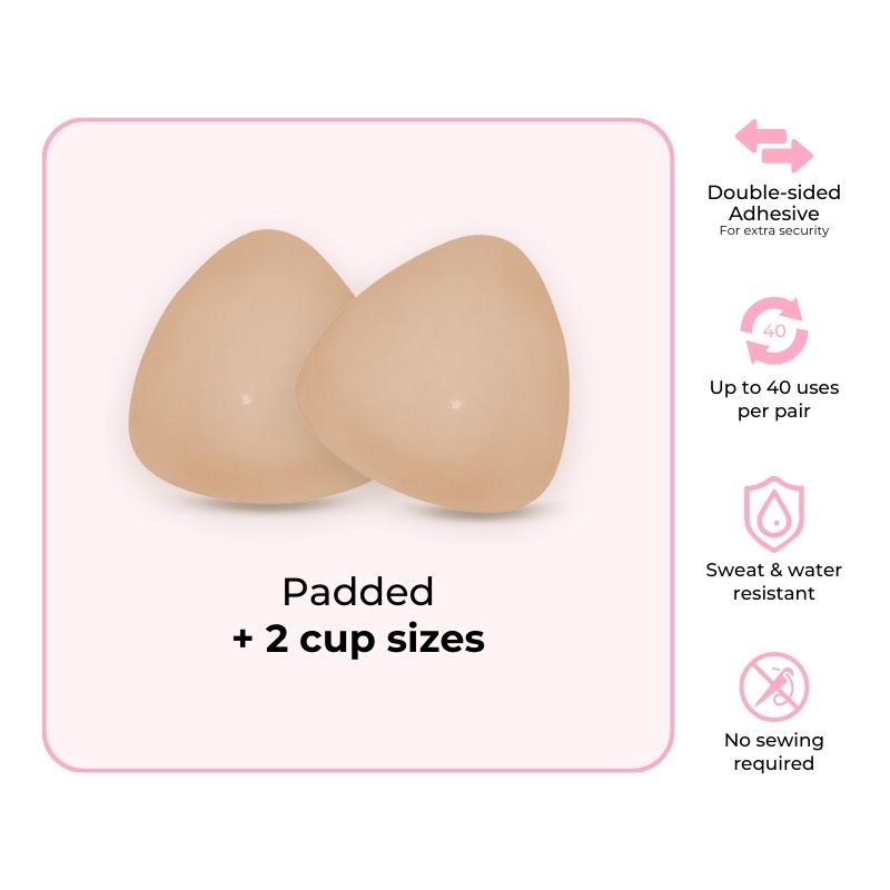 Cheap Triangle Push Up Heart Breast Bra Thicker Chest Pads Inserts