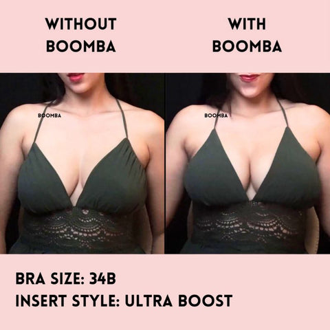 Boomba Bra, Boomba Ultra Boost Bra Inserts, Boomba Sticky Bra (Beige)