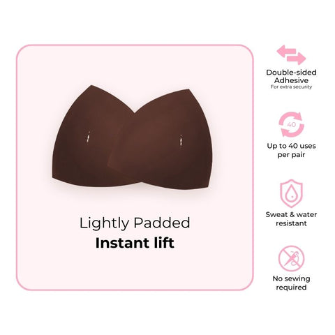 Women Push-Up Bra Padded Bra Breast Strapless Adhesive Sticky Pads Reusable  B-D